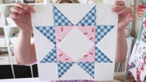 Finished Easy Ohio Star Quilt Block, a completed DIY project