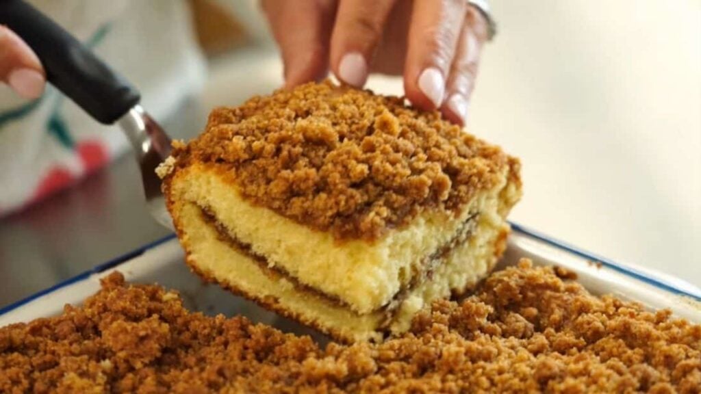 Easy Old-Fashioned Coffee Cake, homemade and freshly served