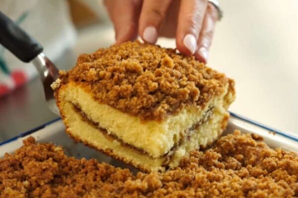 Easy Old-Fashioned Coffee Cake, homemade and freshly served