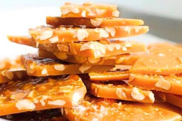 Easy Old-Fashioned Peanut Brittle, homemade and freshly served
