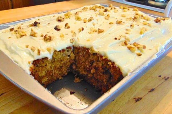 Easy Old-Fashioned Preacher Cake, homemade and freshly served