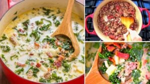 Easy Olive Garden Copycat Zuppa Toscana Soup, homemade and freshly served