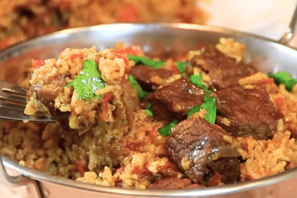 Budget-Friendly Beef and Rice Meal, homemade and freshly served