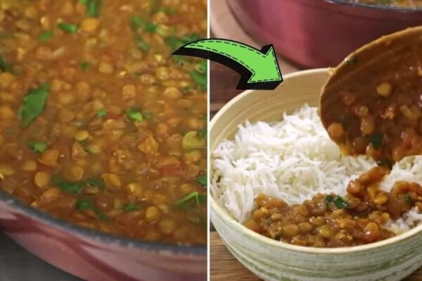 Easy And Cheap One-Pot Lentil Curry, homemade and freshly served
