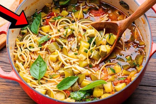 Super Easy One-Pot Loaded Zucchini Soup, homemade and freshly served