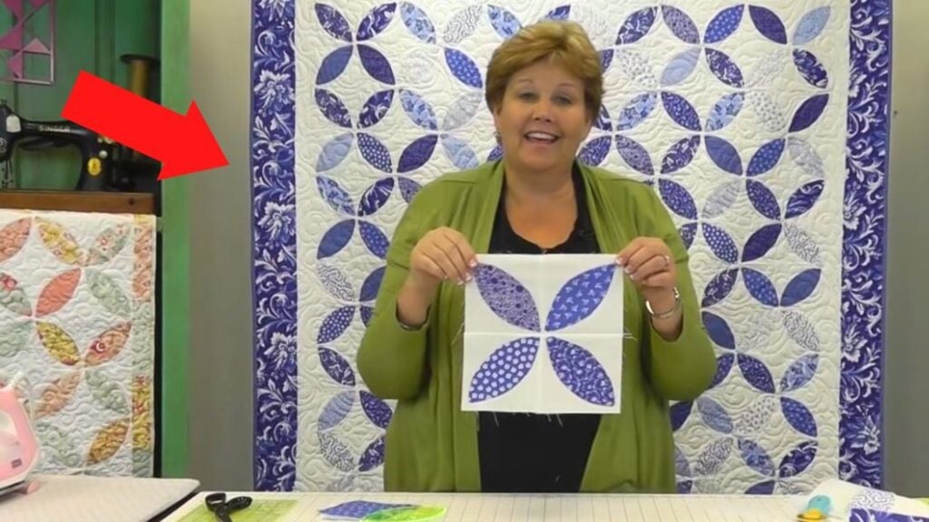 Finished Easy Orange Peel Quilt Block Using 5-Inch Squares, a completed DIY project