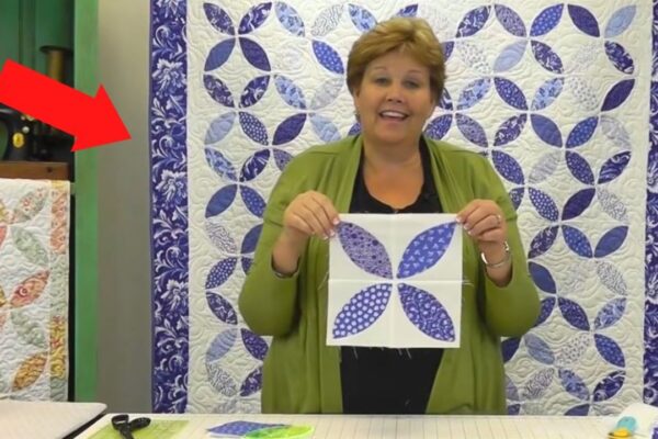 Finished Easy Orange Peel Quilt Block Using 5-Inch Squares, a completed DIY project