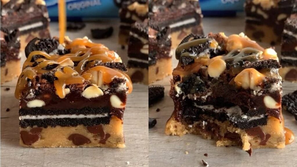 Easy Oreo Brownie Cookies, homemade and freshly served