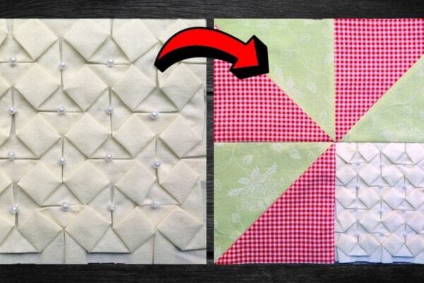 Finished Easy Origami Quilt Block, a completed DIY project