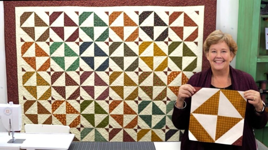 Finished Easy Out of Time Hourglass Quilt With Jenny Doan, a completed DIY project