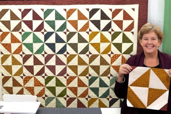 Finished Easy Out of Time Hourglass Quilt With Jenny Doan, a completed DIY project