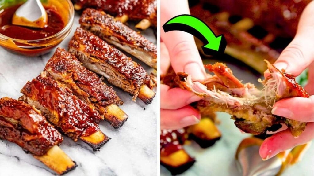 Easy Oven-Baked BBQ Ribs, homemade and freshly served