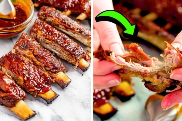 Easy Oven-Baked BBQ Ribs, homemade and freshly served
