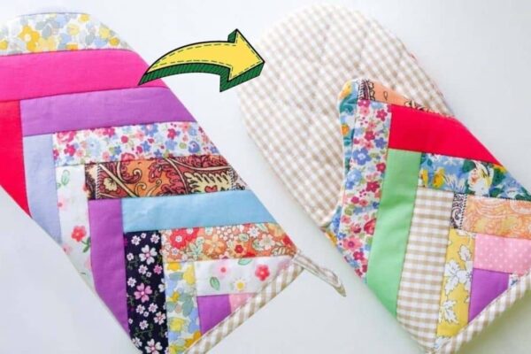 Finished Easy Oven Mitt Using Scrap Fabrics Sewing, a completed DIY project