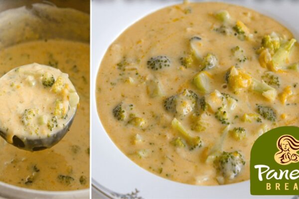 Easy Panera Copycat Broccoli Cheddar Soup, homemade and freshly served