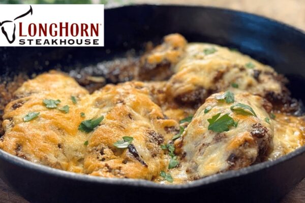Longhorn Steakhouse Parmesan Crusted Chicken, homemade and freshly served