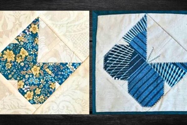Easy Patchwork Butterfly Quilt Block for Beginners, homemade and freshly served
