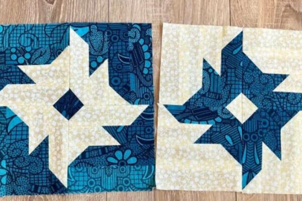 Finished Easy Patchwork Flower Block For Beginners, a completed DIY project