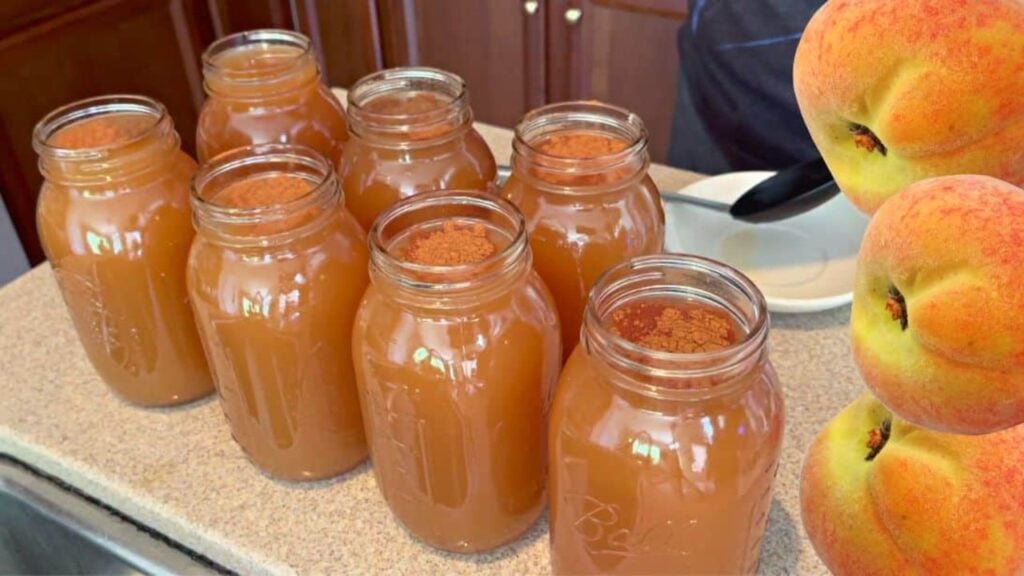 Easy-To-Make Peach Moonshine, homemade and freshly served