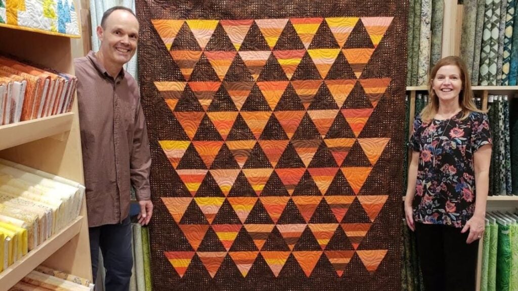 Finished Easy Peaks Quilt For Beginners (With Free Pattern), a completed DIY project