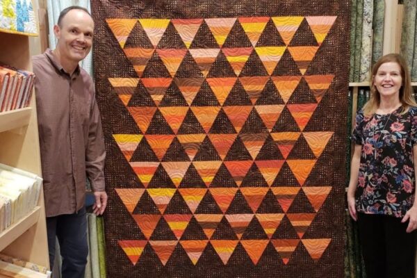Finished Easy Peaks Quilt For Beginners (With Free Pattern), a completed DIY project