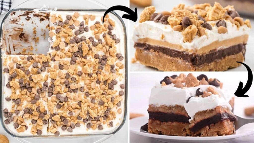 Easy-to-Make Peanut Butter Dream Bars, homemade and freshly served