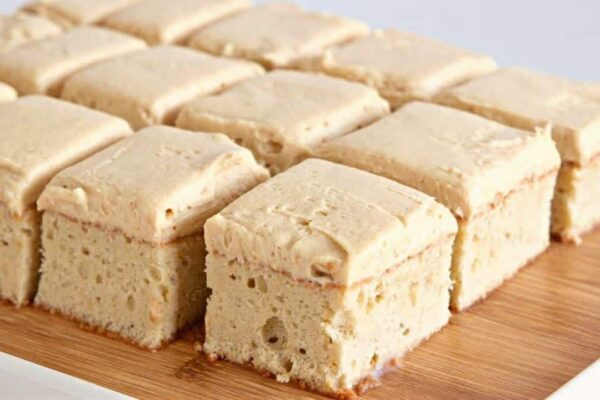 Easy Peanut Butter Tres Leches, homemade and freshly served