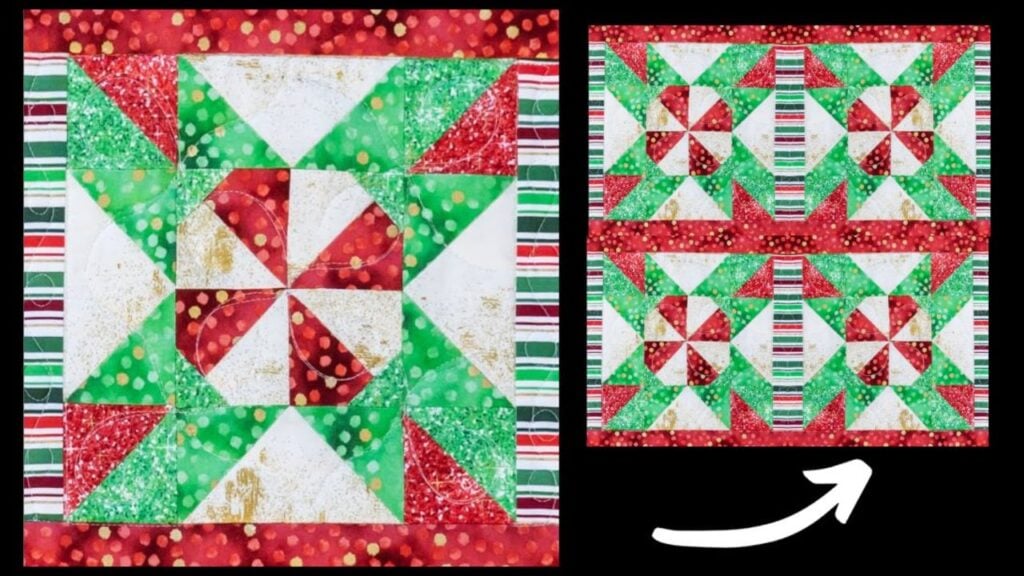 Finished a Peppermint Quilt Block, a completed DIY project