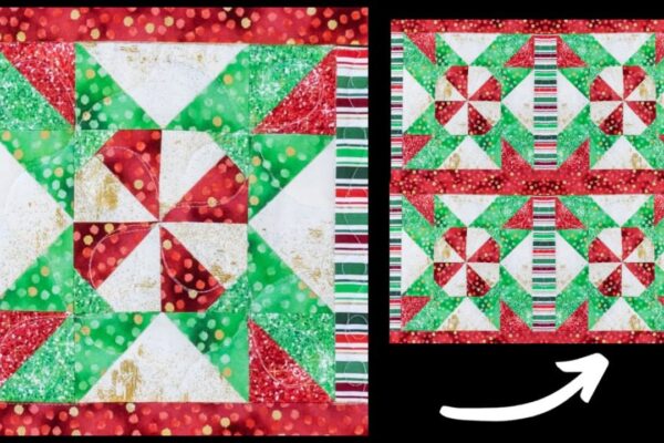 Finished a Peppermint Quilt Block, a completed DIY project