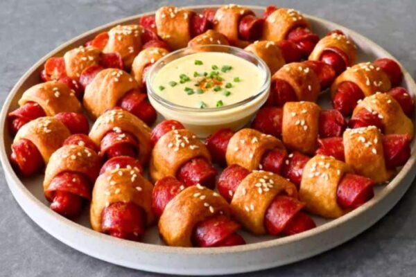 5-Ingredient Pepperoni Pigs in a Blanket, homemade and freshly served