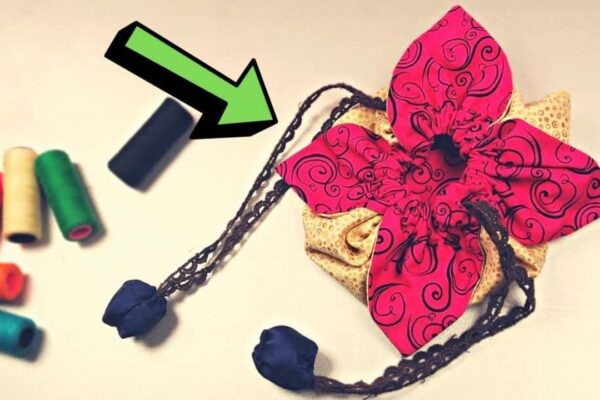 Finished Quick & Easy Petal Drawstring Gift Bag Sewing, a completed DIY project