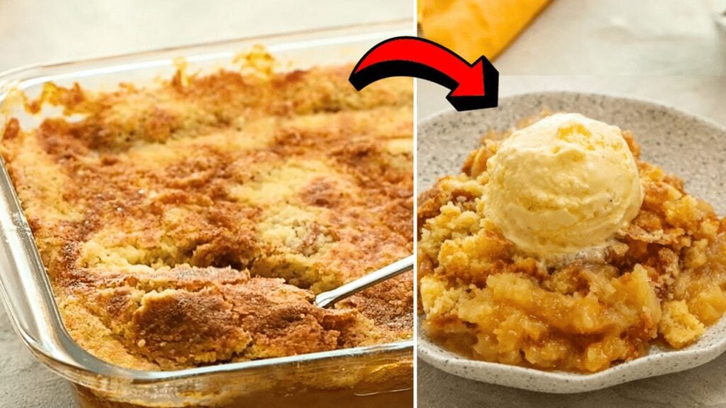 Easy 4-Ingredient Pineapple Dump Cake, homemade and freshly served