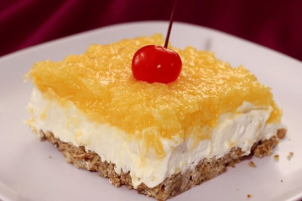 Easy Pineapple Pretzel Delight, homemade and freshly served