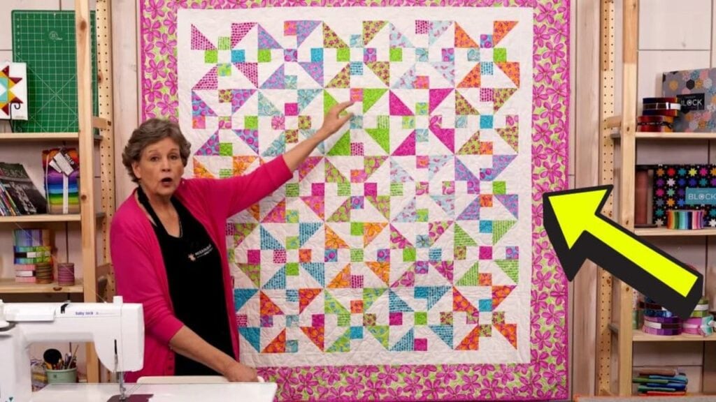 Finished Learn How to Make a Pinwheel Frolic Quilt w/ Jenny Doan, a completed DIY project