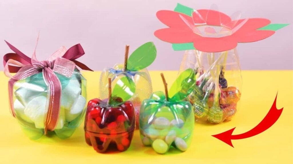 Finished 3 Cute DIY Gift Box Made Out Of Plastic Bottles, a completed DIY project