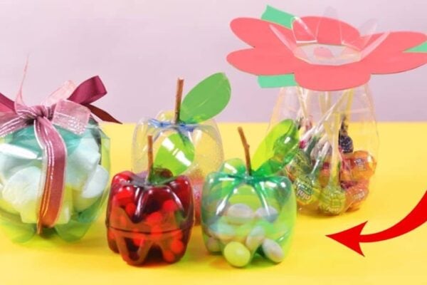 Finished 3 Cute DIY Gift Box Made Out Of Plastic Bottles, a completed DIY project