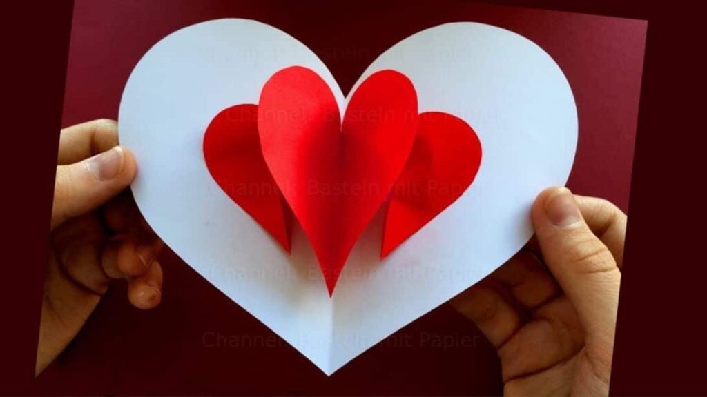 Finished Easy Pop-Up Heart Card, a completed DIY project