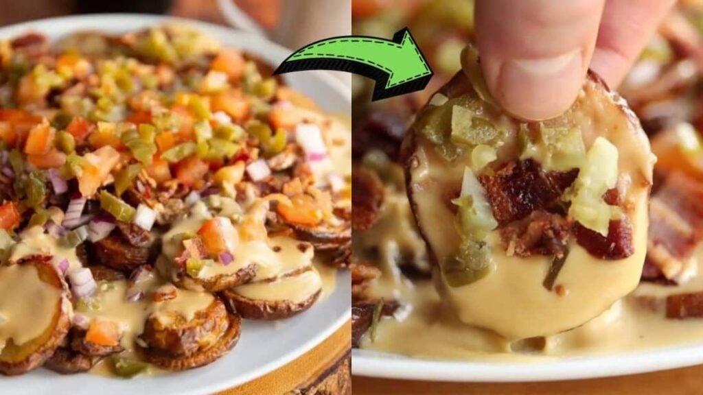 Delicious Irish Potato Nachos, homemade and freshly served