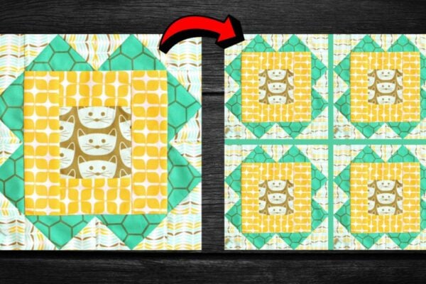 Finished Easy Prairie Home Quilt Block, a completed DIY project