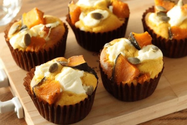 Easy Pumpkin Cream Cheese Muffin, homemade and freshly served