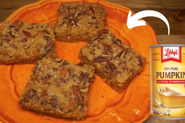 Easy Pumpkin Crunch Dump Cake, homemade and freshly served