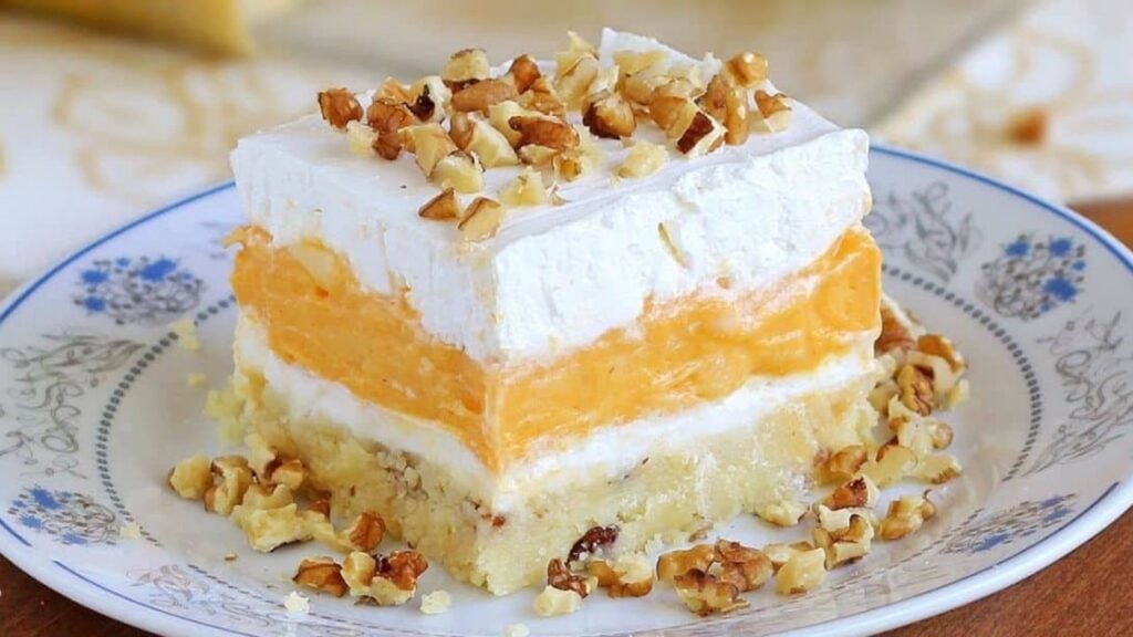 Easy-to-Make Pumpkin Delight Dessert, homemade and freshly served