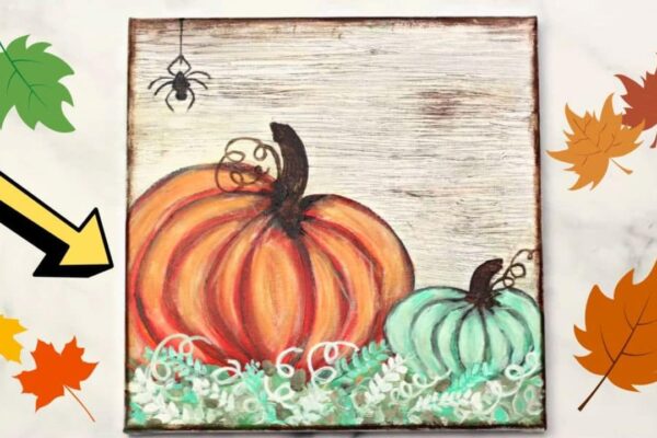 Finished Easy Pumpkin Painting For Beginners, a completed DIY project
