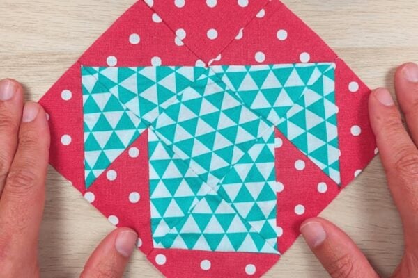 Finished 5-Minute Puppy Quilt Block For Beginners, a completed DIY project