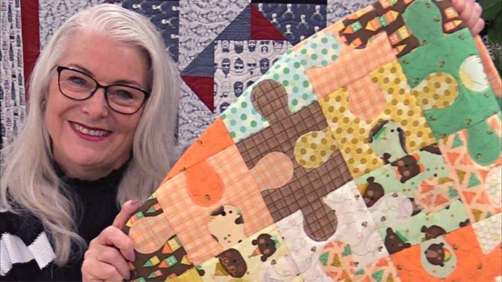 Finished Easy Puzzle Quilt, a completed DIY project
