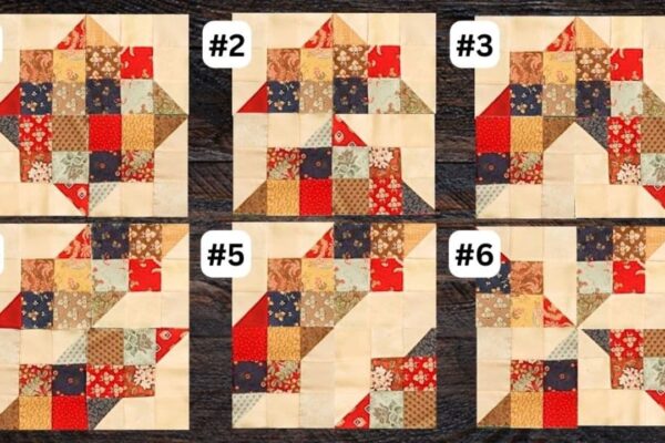 Finished Split 9-Patch Quilt Block in 6 Ways, a completed DIY project