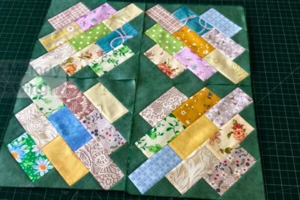 Finished Easy Quilt Block Made From Fabric Scraps, a completed DIY project
