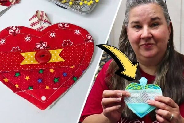 Finished How to Sew a Simple Quilted Heart, a completed DIY project