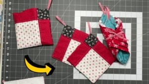 Finished Easy Quilted 9-Patch Potholders, a completed DIY project