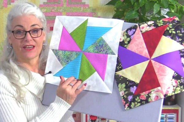 Finished Super Simple Rainbow Sorbet Quilt Block, a completed DIY project